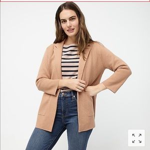 camel sweater blazer